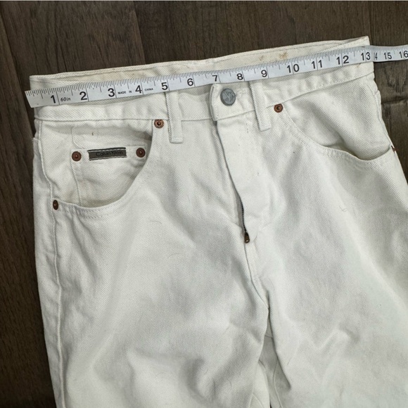 Calvin Klein 100% Cotton White Jeans - Picture 8 of 12